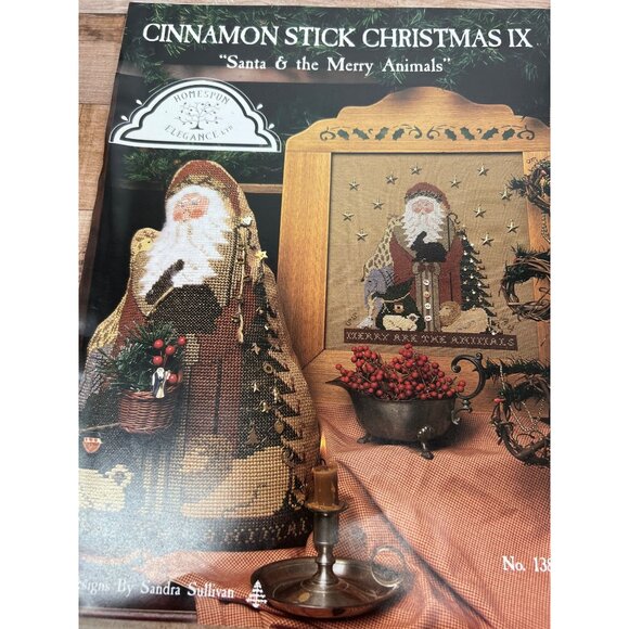 Santa & The Merry Animals Cross Stitch Pattern By Homespun Elegance Ltd. - Picture 2 of 3